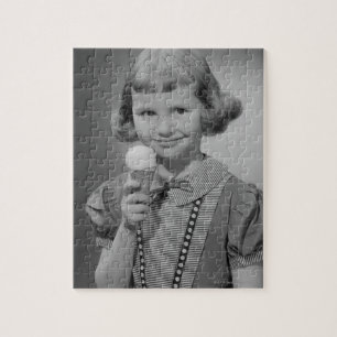 Mädchen, das Eis isst Puzzle