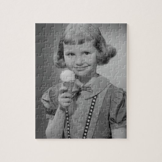 Mädchen, das Eis isst Puzzle (Vertikal)