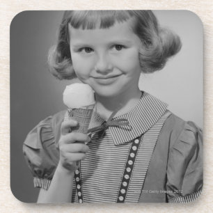 Mädchen, das Eis isst Untersetzer
