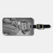 Mädchen, das Eiscreme isst Gepäckanhänger (Vorderseite horizontal)