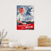Mädchen, das er hinter einem Plakat verließ (Küche)