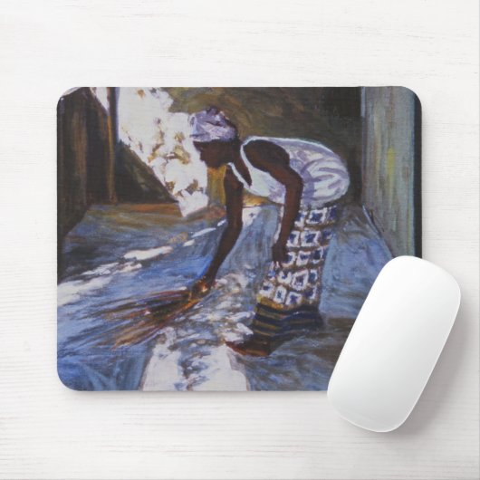 Mädchen, das I 2002 fegt Mousepad (Mit Mouse)