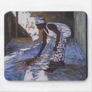 Mädchen, das I 2002 fegt Mousepad