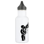 Mädchen, das ihr Pferd Liebe Edelstahlflasche (Links)