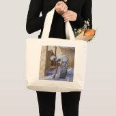 Mädchen, das II 2002 fegt Jumbo Stoffbeutel (Vorderseite (Produkt))