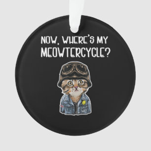 Mädchen, das Katzen liebt - Geschenk für Motorradl Ornament