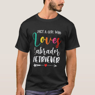 Mädchen, das Labrador Retriever Hund liebt Süße La T-Shirt