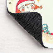 Mädchen, das Sankt-Kostüm trägt Mousepad (Ecke)