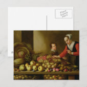 Mädchen, das Trauben verkauft Postkarte (Vorne/Hinten)