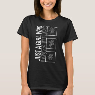 Mädchen, das Tulpen-Garten-Pflanzen-Gärtnerei lieb T-Shirt