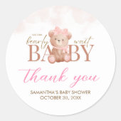 Mädchen, das wir frühzeitig abwarten können runder aufkleber (Vorderseite)