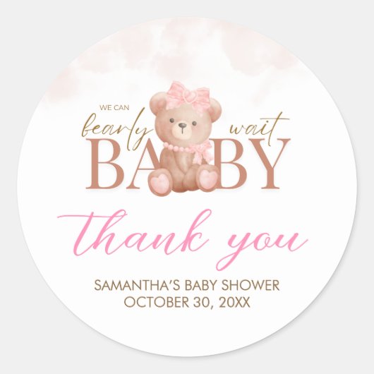 Mädchen, das wir frühzeitig abwarten können runder aufkleber (Vorderseite)