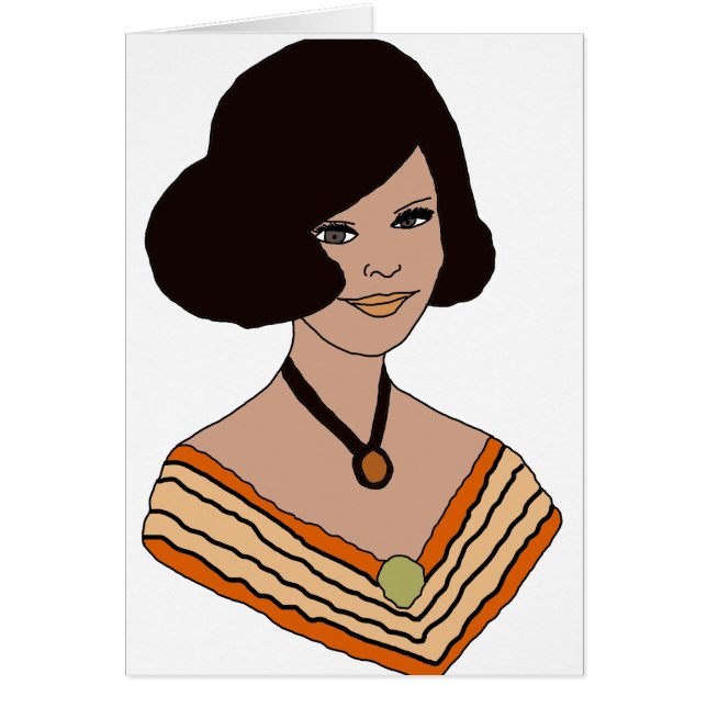 Mädchen der 1960er in Orange (Vorne)