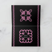 MÄDCHEN der EHRE laden - rosa u. schwarze Einladung (Innenseite)