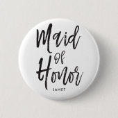 Mädchen der Honor| Skript-Art-kundenspezifischen Button (Vorderseite)