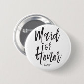 Mädchen der Honor| Skript-Art-kundenspezifischen Button (Vorne & Hinten)