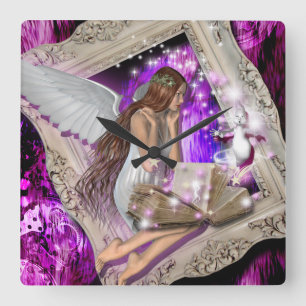 Mädchen der Prinzessin, mädchenhaft Quadratische Wanduhr