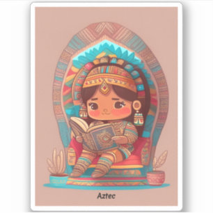 Mädchen der Welt - Azteken Aufkleber