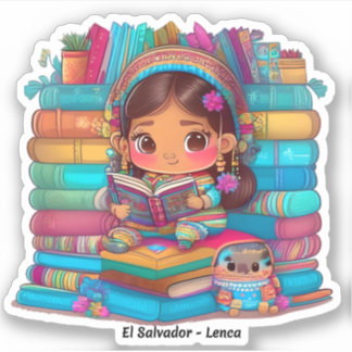Mädchen der Weltausstellung - Lenca von El Salvado Aufkleber