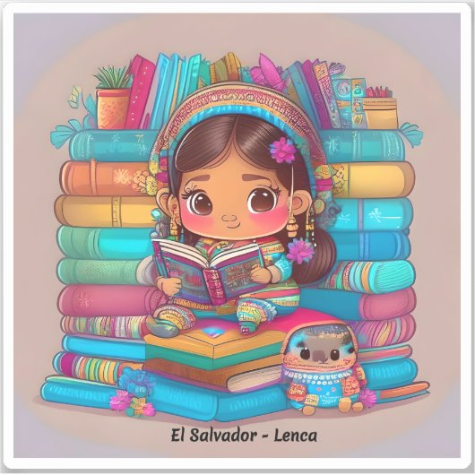 Mädchen der Weltausstellung - Lenca von El Salvado Aufkleber (Vorderseite)