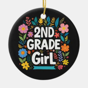 Mädchen der zweiten Klasse zweite Klasse Klasse zu Keramik Ornament