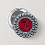 Mädchen des Ehrendiamantknopfes Button (Vorne & Hinten)