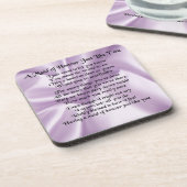 Mädchen des Ehrengedichtes - lila Silk Entwurf Untersetzer (Linke Seite)