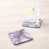 Mädchen des Ehrengedichtes - lila Silk Entwurf Untersetzer (Rechte Seite)