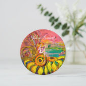 MÄDCHEN DES OBEREN, OBEREN, ROTEN, SONNENBLUMENS EINLADUNG (Stehend Vorderseite)