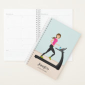 Mädchen, die auf einer Illustrationsmühle laufen Planer (Anzeige)