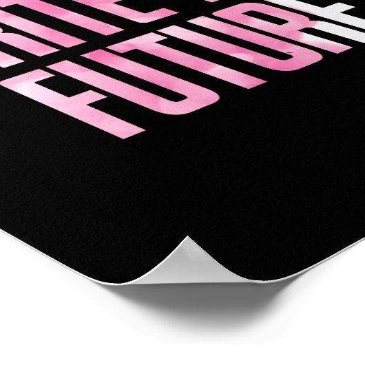 Mädchen, die Code schreiben den zukünftigen PC Poster (Ecke)