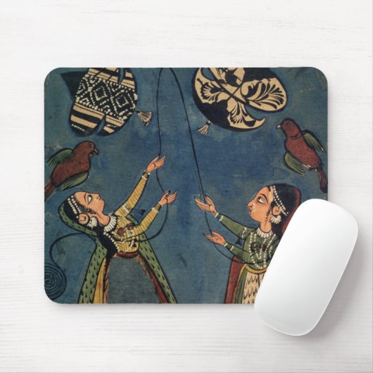 Mädchen, die Drachen, Kulu Volksmalerei, Himachal Mousepad (Mit Mouse)