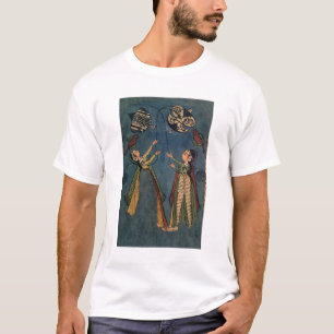 Mädchen, die Drachen, Kulu Volksmalerei, Himachal T-Shirt