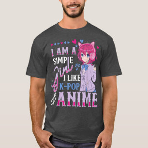 Mädchen, die ich mag K-Pop und Anime Merch japanis T-Shirt