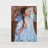 Mädchen, die ihr Haar anreichert | Mary Cassatt Karte (Vorderseite)