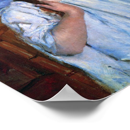 Mädchen, die ihr Haar anreichert | Mary Cassatt Poster (Ecke)