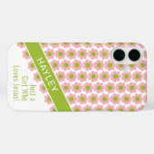 Mädchen, die Jesus Pink Daisy Liebe Case-Mate iPhone Hülle (Rückseite (Horizontal))