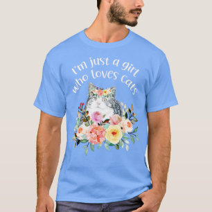 Mädchen, die Katzen Lieben T-Shirt
