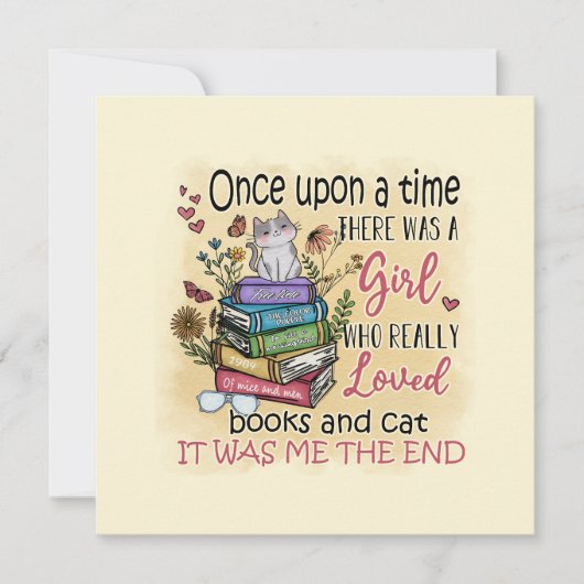 Mädchen, die Lieben Bücher und Katzen (Vorderseite)