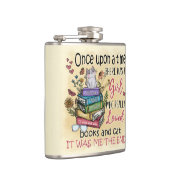 Mädchen, die Lieben Bücher und Katzen Flachmann (Rechts)