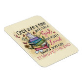 Mädchen, die Lieben Bücher und Katzen Magnet (Rechte Seite)