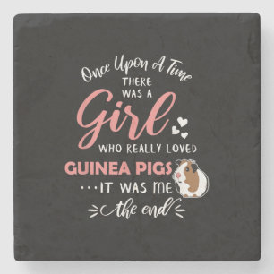 Mädchen, die Lieben Guinea Schweine Funny Guinea P Steinuntersetzer