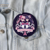 Mädchen, die Mädchen unterstützen Button (Beispiel)