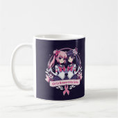 Mädchen, die Mädchen unterstützen Kaffeetasse (Links)