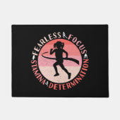 Mädchen, die Mindset laufen - Focus Fearless Runne Fußmatte (Vorderseite)
