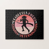 Mädchen, die Mindset laufen - Focus Fearless Runne Puzzle (Horizontal)