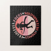 Mädchen, die Mindset laufen - Focus Fearless Runne Puzzle (Vertikal)