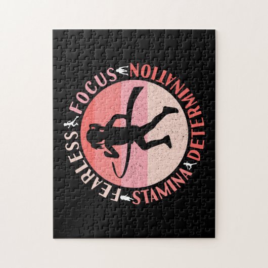 Mädchen, die Mindset laufen - Focus Fearless Runne Puzzle (Vertikal)