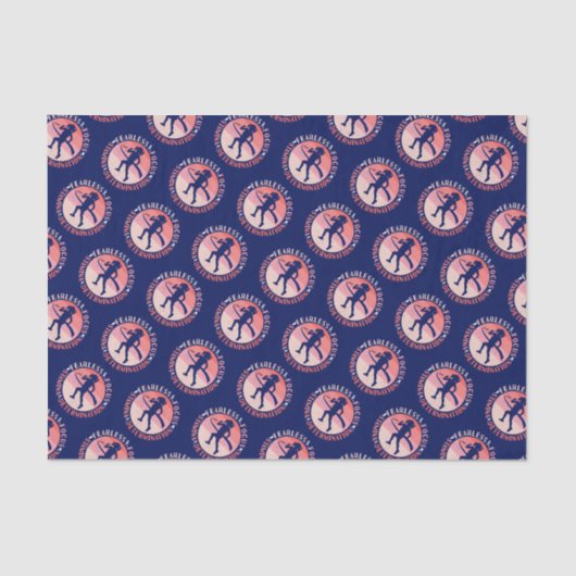 Mädchen, die Mindset laufen - Focus Fearless Runne Seidenpapier (Vorderseite)