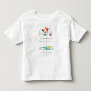 Mädchen, die nach Schule und Zeitplan spielen Kleinkind T-shirt